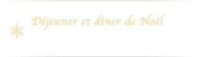 クリスマス特別ランチ&ディナー